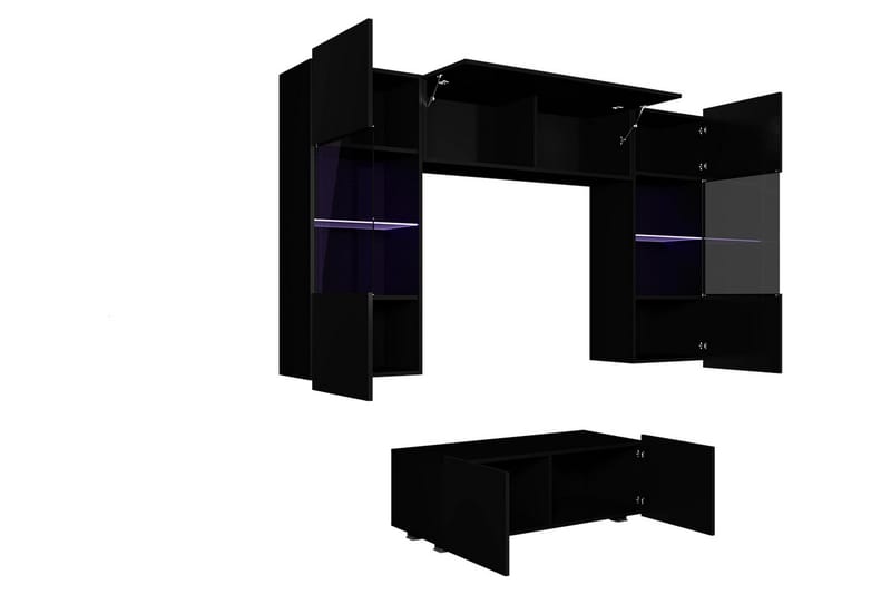 Tessan TV-möbelset - Svart/Vit - Möbler - TV- & Mediamöbler - TV-möbelset