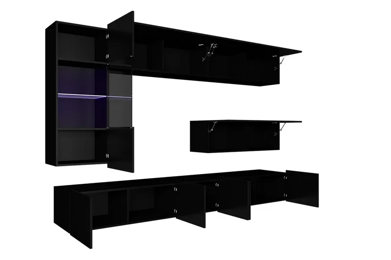 Tessan TV-möbelset - Svart/Vit - Möbler - TV- & Mediamöbler - TV-möbelset