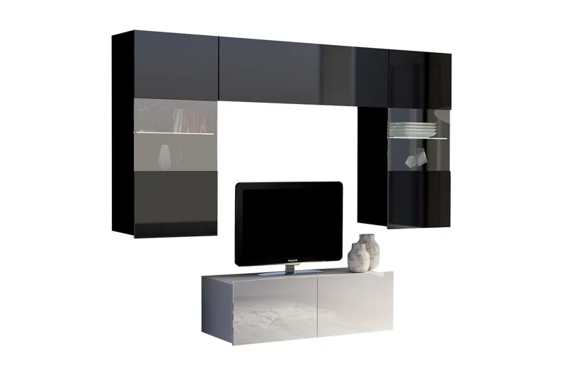 Tessan TV-möbelset - Svart/Vit - Möbler - TV- & Mediamöbler - TV-möbelset
