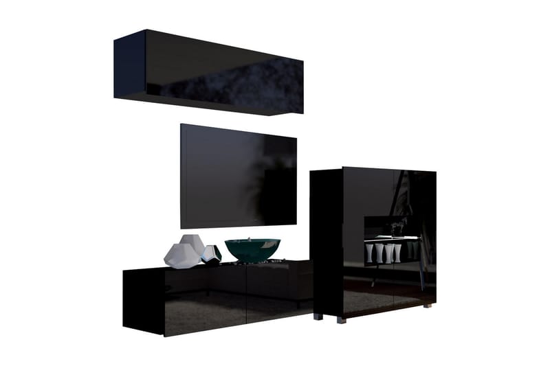 Tessan TV-möbelset - Svart/Vit - Möbler - TV- & Mediamöbler - TV-möbelset