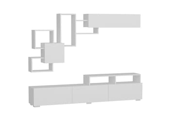Tv-bänk Ahinir - Vit - Möbler - TV- & Mediamöbler - TV-möbelset