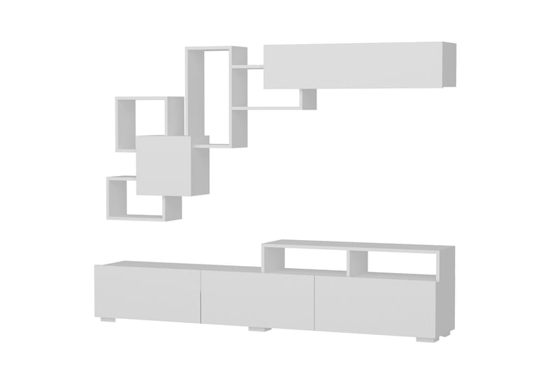 Tv-bänk Ahinir - Vit - Möbler - TV- & Mediamöbler - TV-möbelset