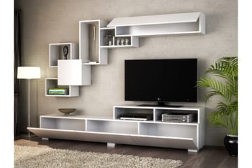 Tv-bänk Ahinir - Vit - Möbler - TV- & Mediamöbler - TV-möbelset