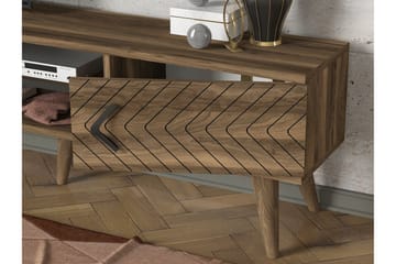 Tv-bänk Jospeh med Vägghylla - Valnöt - Möbler - TV- & Mediamöbler - TV-möbelset