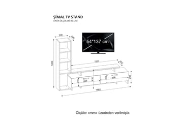 Tv-bänk Shenita - Vit - Möbler - TV- & Mediamöbler - TV-möbelset