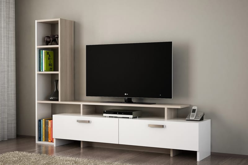 Tv-bänk Shenita - Vit - Möbler - TV- & Mediamöbler - TV-möbelset