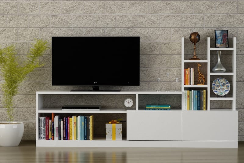 Tv-bänk Tessie - Vit - Möbler - TV- & Mediamöbler - TV-möbelset