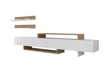 Tv-bänk Wonda - Vit/Brun - Möbler - TV- & Mediamöbler - TV-möbelset