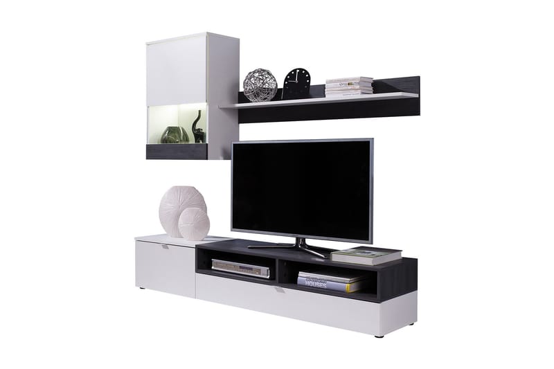 TV-möbelset & LED Roco - Vit - TV-möbelset