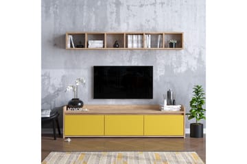 TV-möbelset 35x150 cm - Natur/Gul - Möbler - TV- & Mediamöbler - TV-möbelset