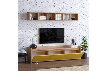 TV-möbelset 35x150 cm - Natur/Gul - Möbler - TV- & Mediamöbler - TV-möbelset