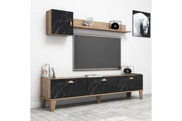 TV-möbelset 35x178 cm - Natur/Svart - Möbler - TV- & Mediamöbler - TV-möbelset