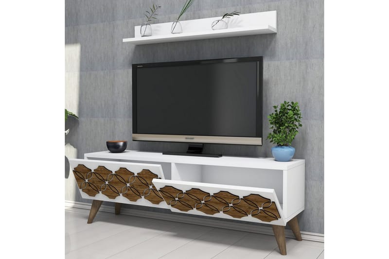 TV-Möbelset Amtorp 120 cm - Vit - Möbler - TV- & Mediamöbler - TV-möbelset
