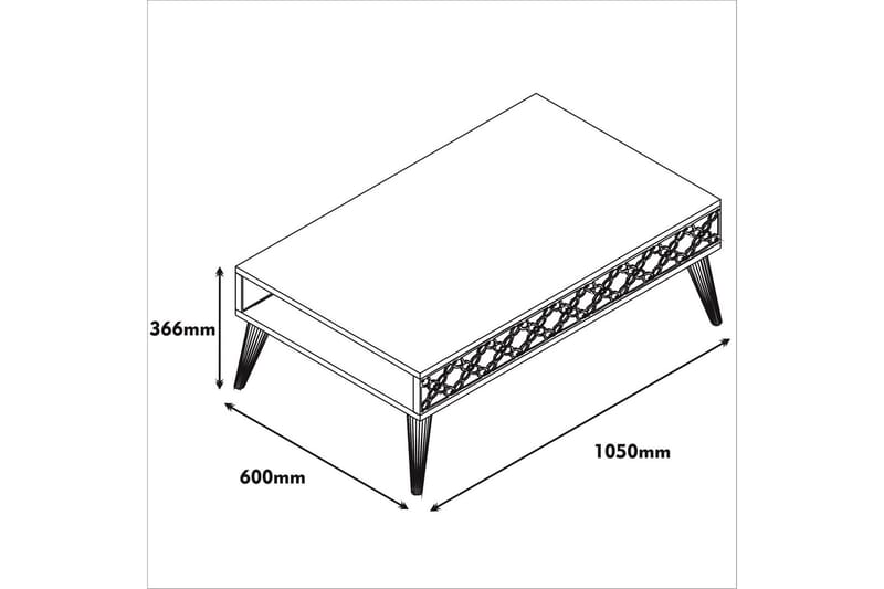 TV-Möbelset Amtorp 140 cm - Brun|Gul - TV-möbelset