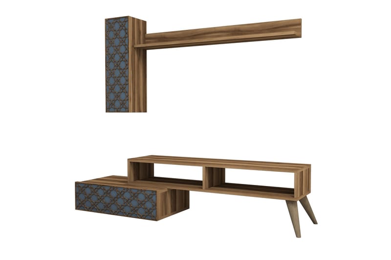 TV-Möbelset Amtorp 150 cm - Brun/Grå - Möbler - TV- & Mediamöbler - TV-möbelset