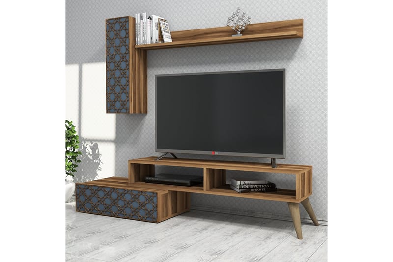 TV-Möbelset Amtorp 150 cm - Brun/Grå - Möbler - TV- & Mediamöbler - TV-möbelset