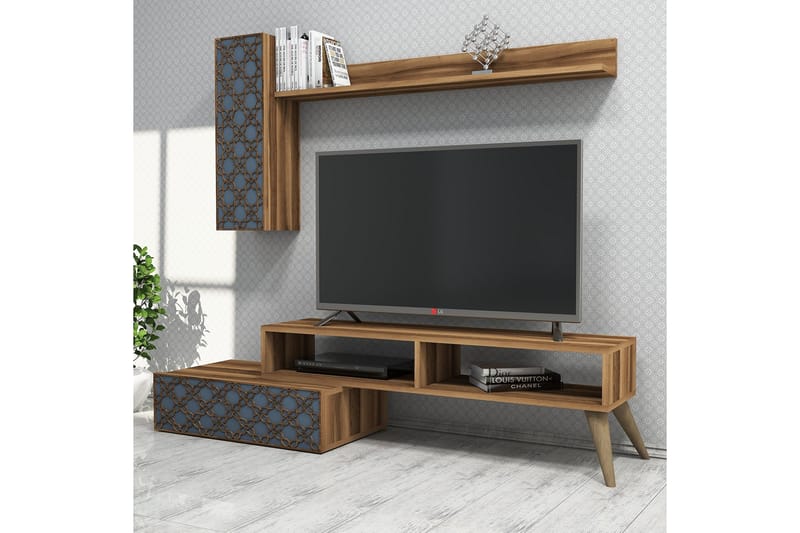 TV-Möbelset Amtorp 150 cm - Brun/Grå - TV-möbelset