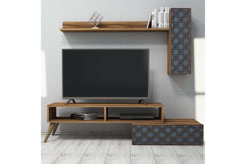 TV-Möbelset Amtorp 150 cm - Brun/Grå - Möbler - TV- & Mediamöbler - TV-möbelset