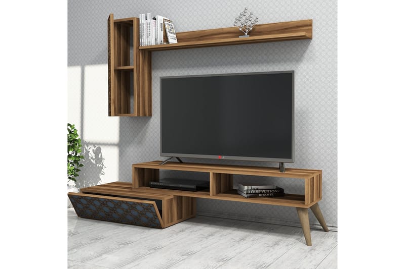 TV-Möbelset Amtorp 150 cm - Brun/Grå - Möbler - TV- & Mediamöbler - TV-möbelset