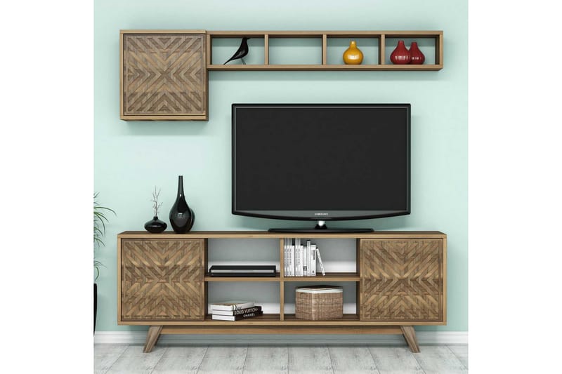TV-Möbelset Amtorp 160 cm - Brun - Möbler - TV- & Mediamöbler - TV-möbelset