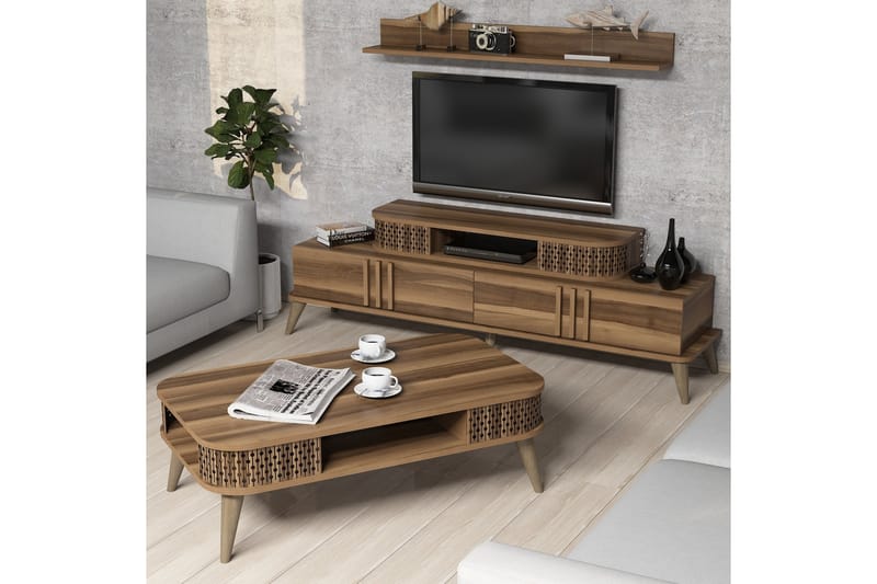 TV-Möbelset Amtorp 168 cm - Brun - Möbler - TV- & Mediamöbler - TV-möbelset