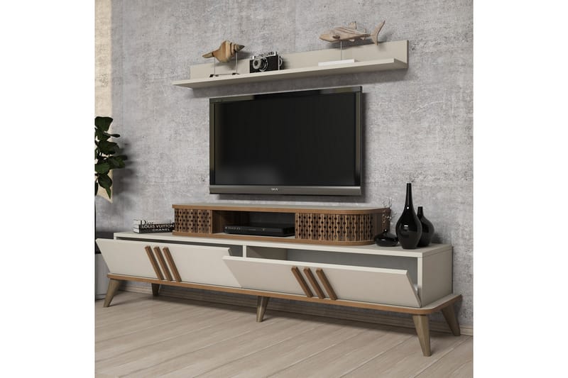 TV-Möbelset Amtorp 168 cm - Vit - TV-möbelset