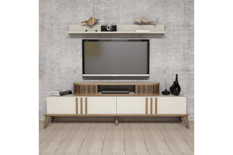 TV-Möbelset Amtorp 168 cm - Vit - TV-möbelset