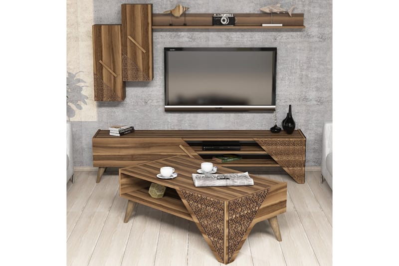 TV-Möbelset Amtorp 180 cm - Brun - Möbler - TV- & Mediamöbler - TV-möbelset