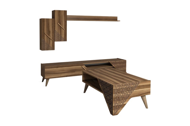 TV-Möbelset Amtorp 180 cm - Brun - Möbler - TV- & Mediamöbler - TV-möbelset