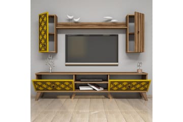 TV-Möbelset Amtorp 180 cm - Brun|Gul - Möbler - TV- & Mediamöbler - TV-möbelset