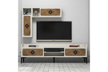 TV-Möbelset Amtorp 180 cm - Brun/Vit - Möbler - TV- & Mediamöbler - TV-möbelset