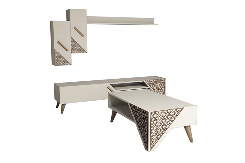 TV-Möbelset Amtorp 180 cm - Vit - Möbler - TV- & Mediamöbler - TV-möbelset