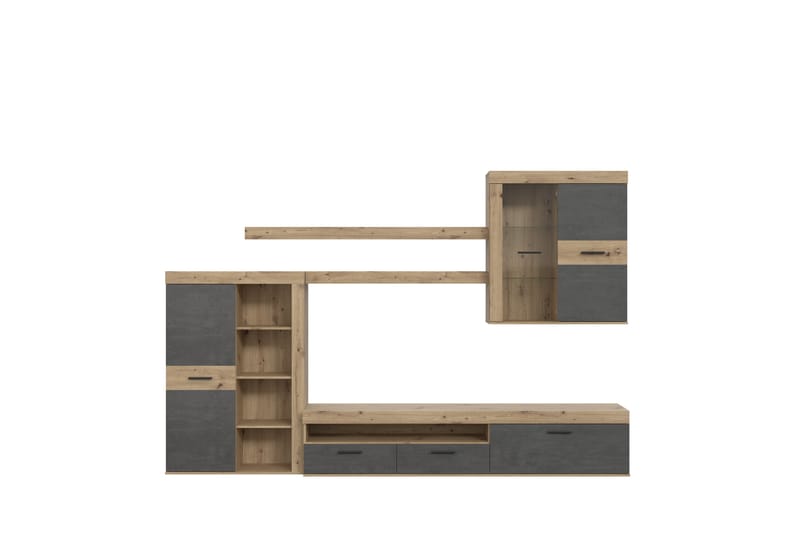 Tv-möbelset Dagopol 41x300 cm - Brun/Grå - Möbler - TV- & Mediamöbler - TV-möbelset