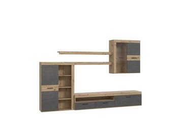 Tv-möbelset Dagopol 41x300 cm - Brun/Grå - Möbler - TV- & Mediamöbler - TV-möbelset