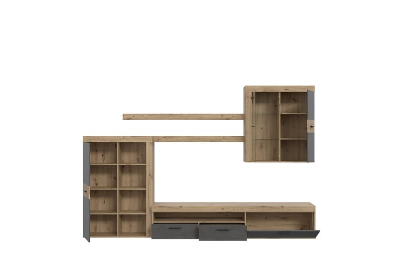 Tv-möbelset Dagopol 41x300 cm - Brun/Grå - Möbler - TV- & Mediamöbler - TV-möbelset