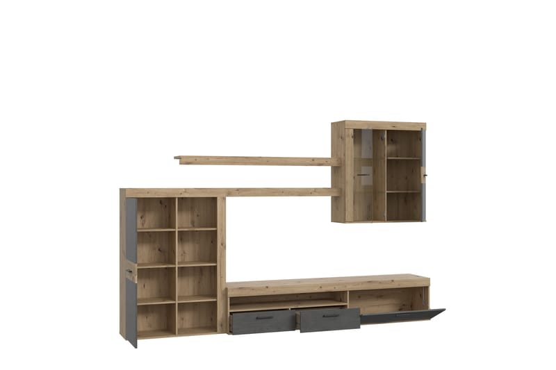 Tv-möbelset Dagopol 41x300 cm - Brun/Grå - Möbler - TV- & Mediamöbler - TV-möbelset