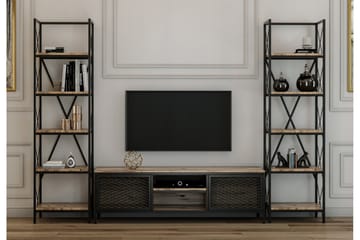 TV-Möbelset Desposito 150 cm - Trä|Natur|Svart - Möbler - TV- & Mediamöbler - TV-möbelset