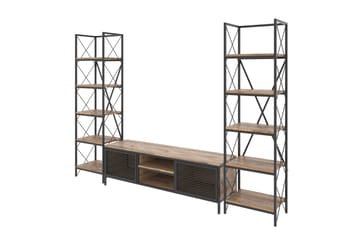 TV-Möbelset Desposito 150 cm - Trä|Natur|Svart - Möbler - TV- & Mediamöbler - TV-möbelset