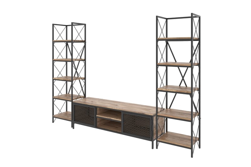 TV-Möbelset Desposito 150 cm - Trä|Natur|Svart - Möbler - TV- & Mediamöbler - TV-möbelset