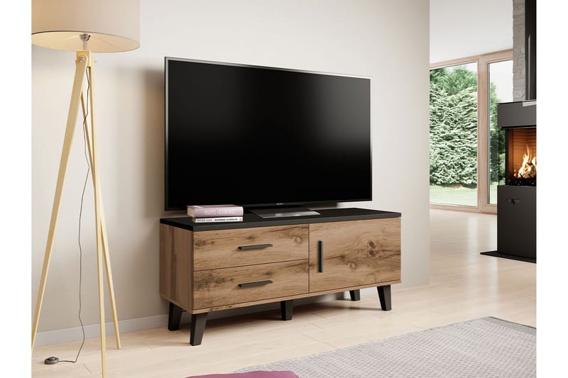Tv-möbelset Dudley 120 cm - Natur/Svart - TV-möbelset