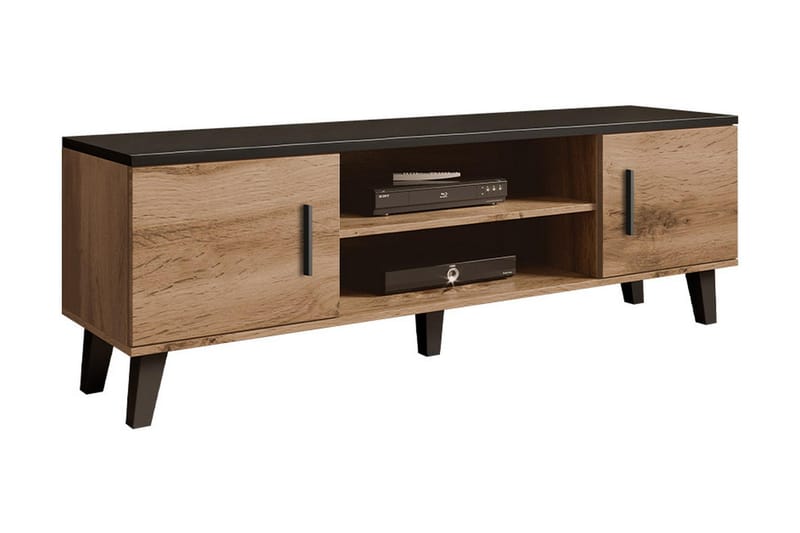Tv-möbelset Dudley 160 cm - Natur/Svart - Möbler - TV- & Mediamöbler - TV-möbelset
