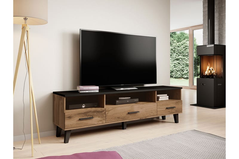 Tv-möbelset Dudley 180 cm - Natur/Svart - Möbler - TV- & Mediamöbler - TV-möbelset