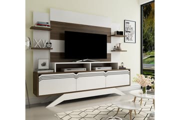 TV-Möbelset Dumö 149 cm - Vit/Brun - Möbler - TV- & Mediamöbler - TV-möbelset