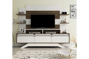 TV-Möbelset Dumö 149 cm - Vit/Brun - Möbler - TV- & Mediamöbler - TV-möbelset
