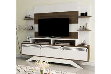 TV-Möbelset Dumö 149 cm - Vit/Brun - Möbler - TV- & Mediamöbler - TV-möbelset