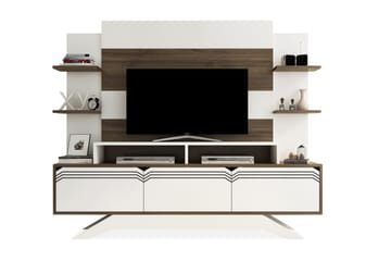 TV-Möbelset Dumö 149 cm - Vit/Brun - Möbler - TV- & Mediamöbler - TV-möbelset