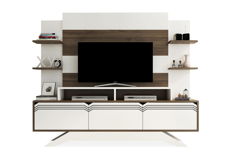 TV-Möbelset Dumö 149 cm - Vit/Brun - Möbler - TV- & Mediamöbler - TV-möbelset