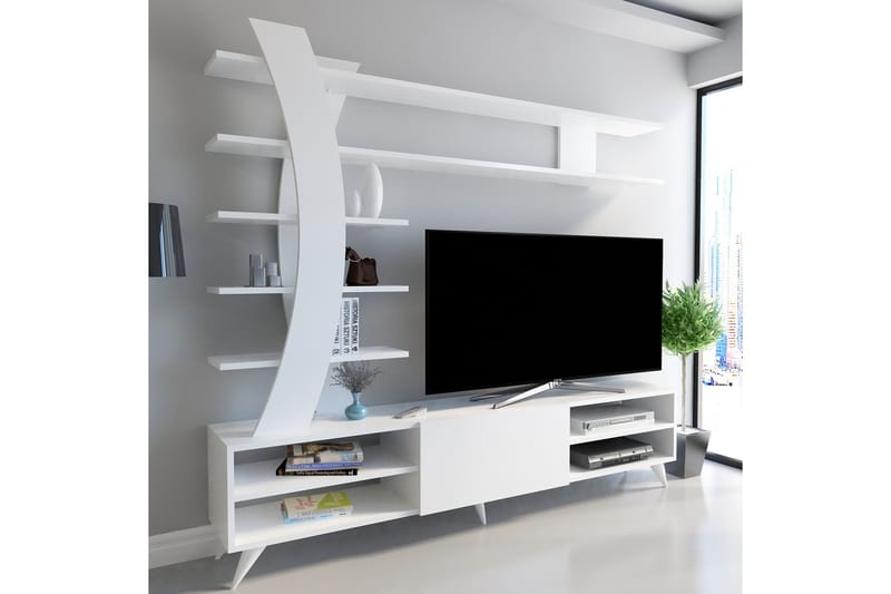 TV-Möbelset Dumö 180 cm - Vit - Möbler - TV- & Mediamöbler - TV-möbelset