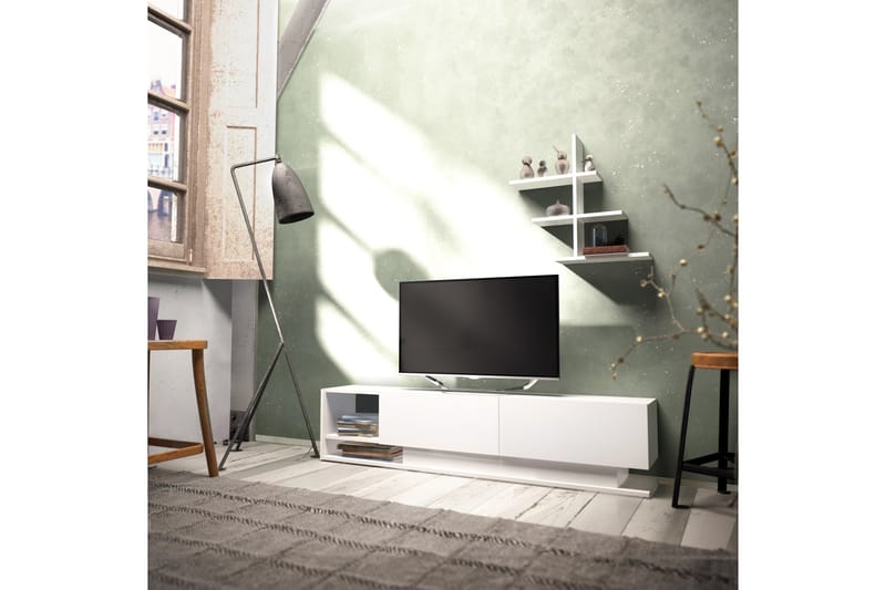 TV-Möbelset Dumö 180 cm - Vit - TV-möbelset