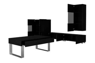 TV-möbelset Frick - Ek/Vit Led-Belysning - Möbler - TV- & Mediamöbler - TV-möbelset